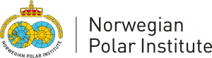 Arctic Frontiers - Logo of the Norwegian Polar Institute featuring globe illustrations and text on a white background, alongside Arctic Frontier partner logos.