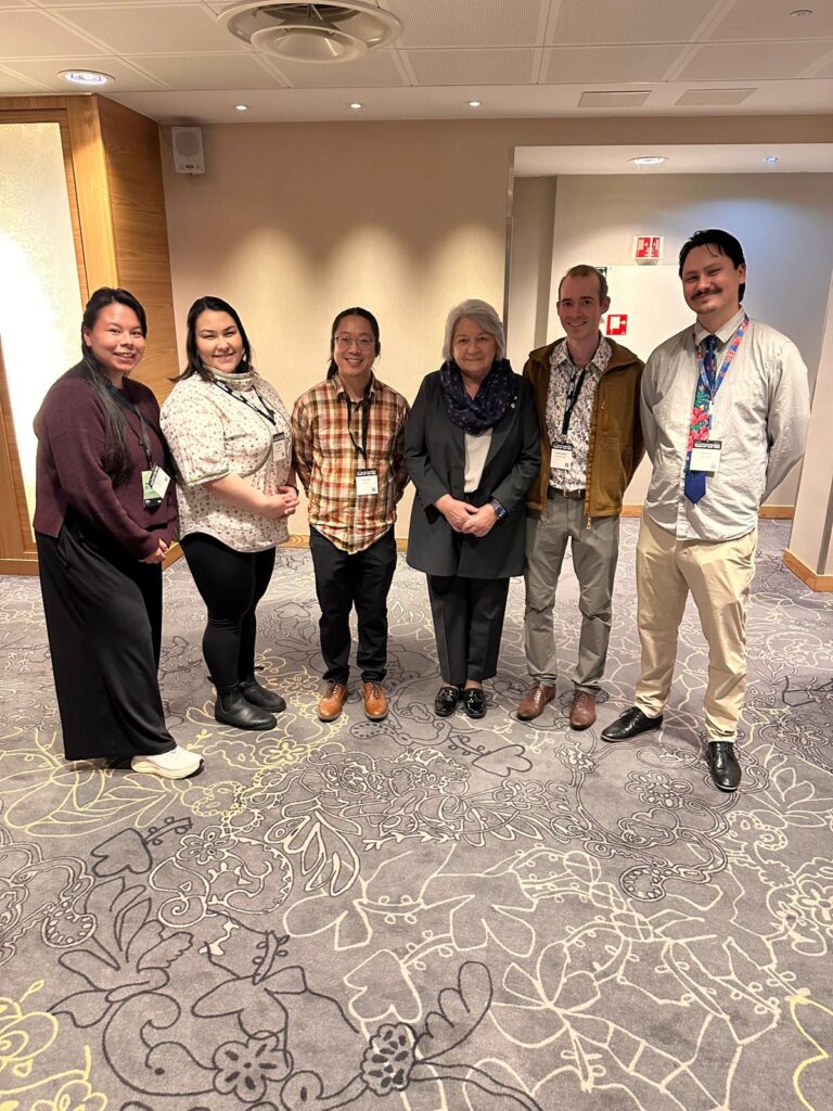 Jamie, Kassidy, Steve, Brett and James meeting Mary Simon, Governor General of Canada