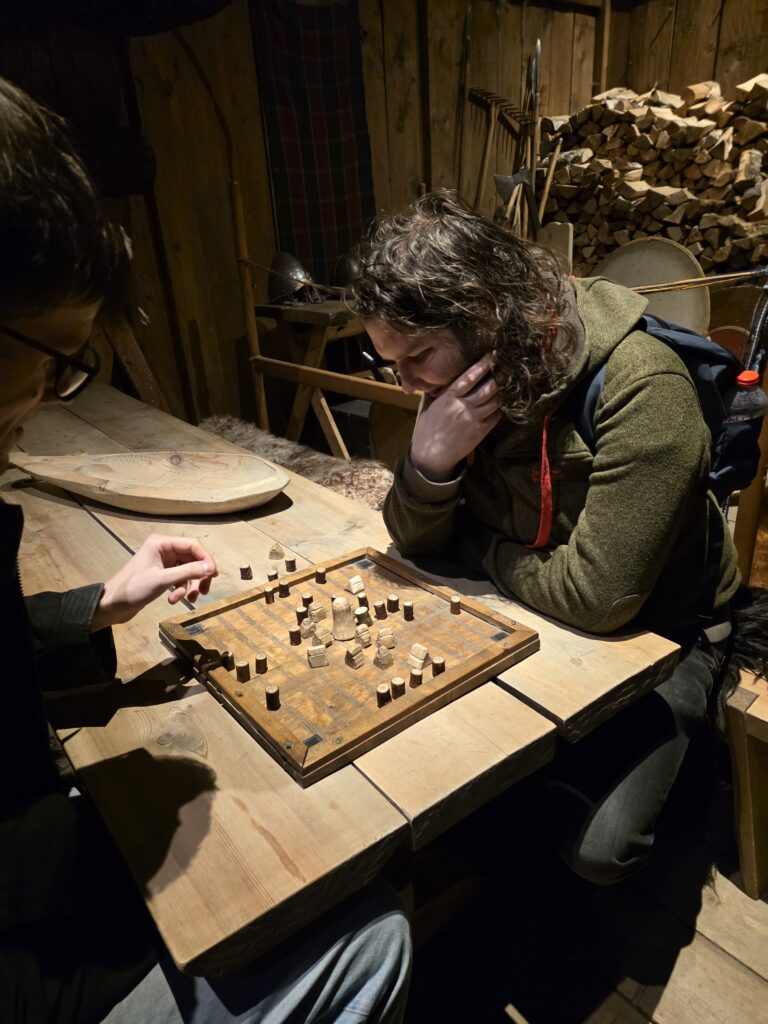 Iain and Jason playing at the Lofotr museum