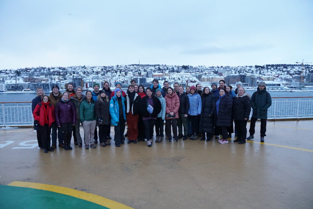 The whole group on the Hurtigruten
