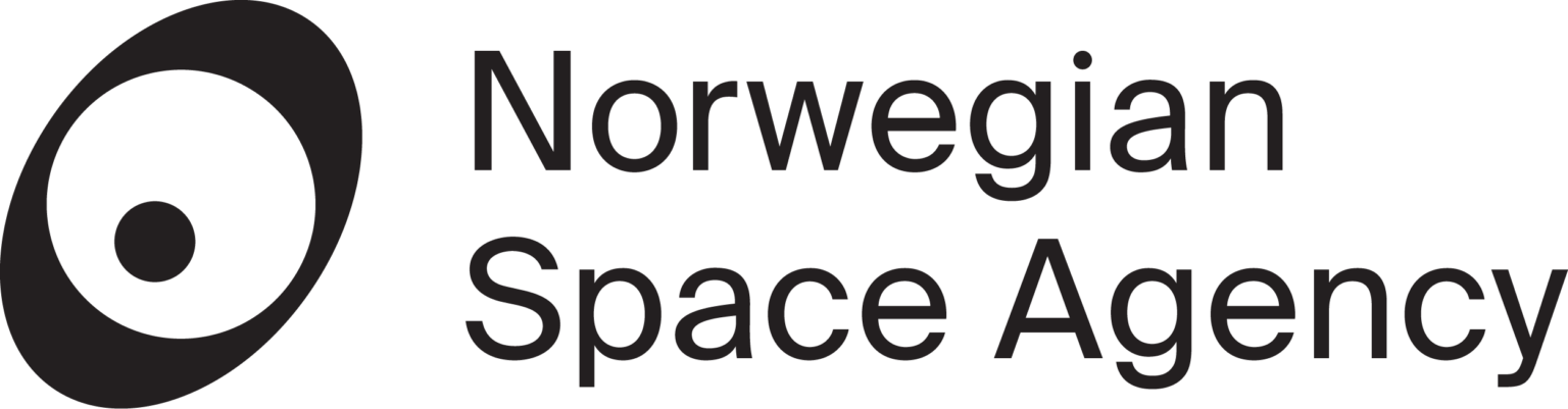 Arctic Frontiers - Norwegian Space Agency logo with abstract black symbol and bold text on a light background, reflecting its presence among Arctic Frontier partner logos.