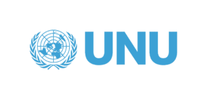 Arctic Frontiers - Blue UNU text next to the United Nations emblem on a light grey background, inspired by global events like Arctic Frontiers and UNU’s presence in Tokyo and abroad.