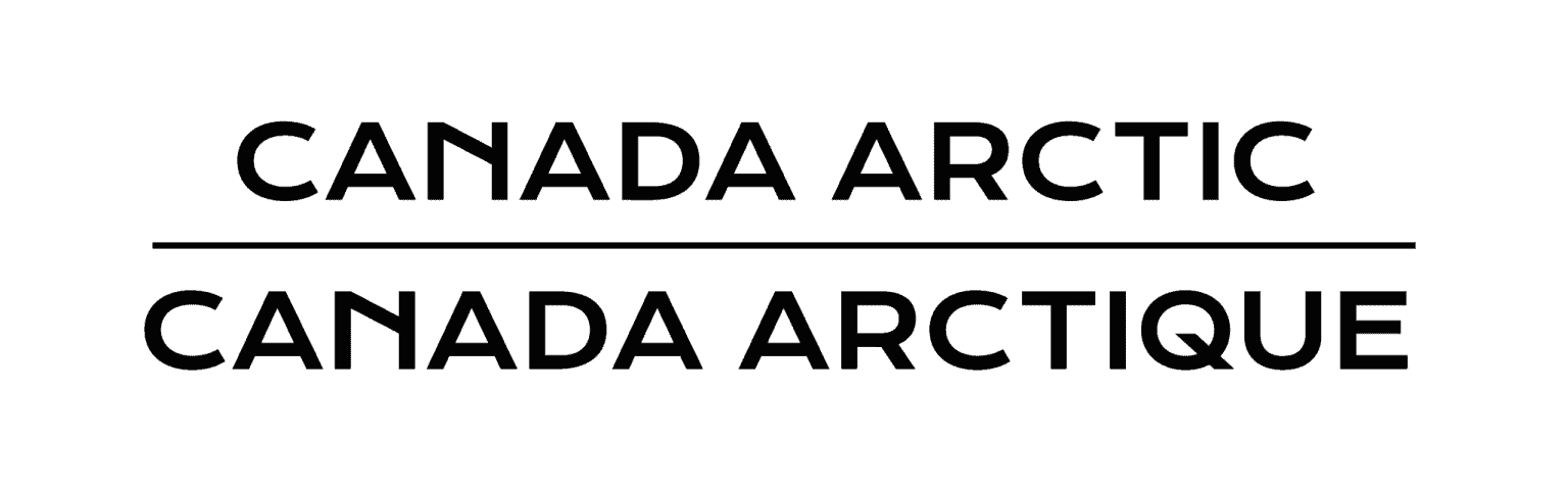 Arctic Frontiers - Text reads: “CANADA ARCTIC” above a line, and “CANADA ARCTIQUE” below the line.